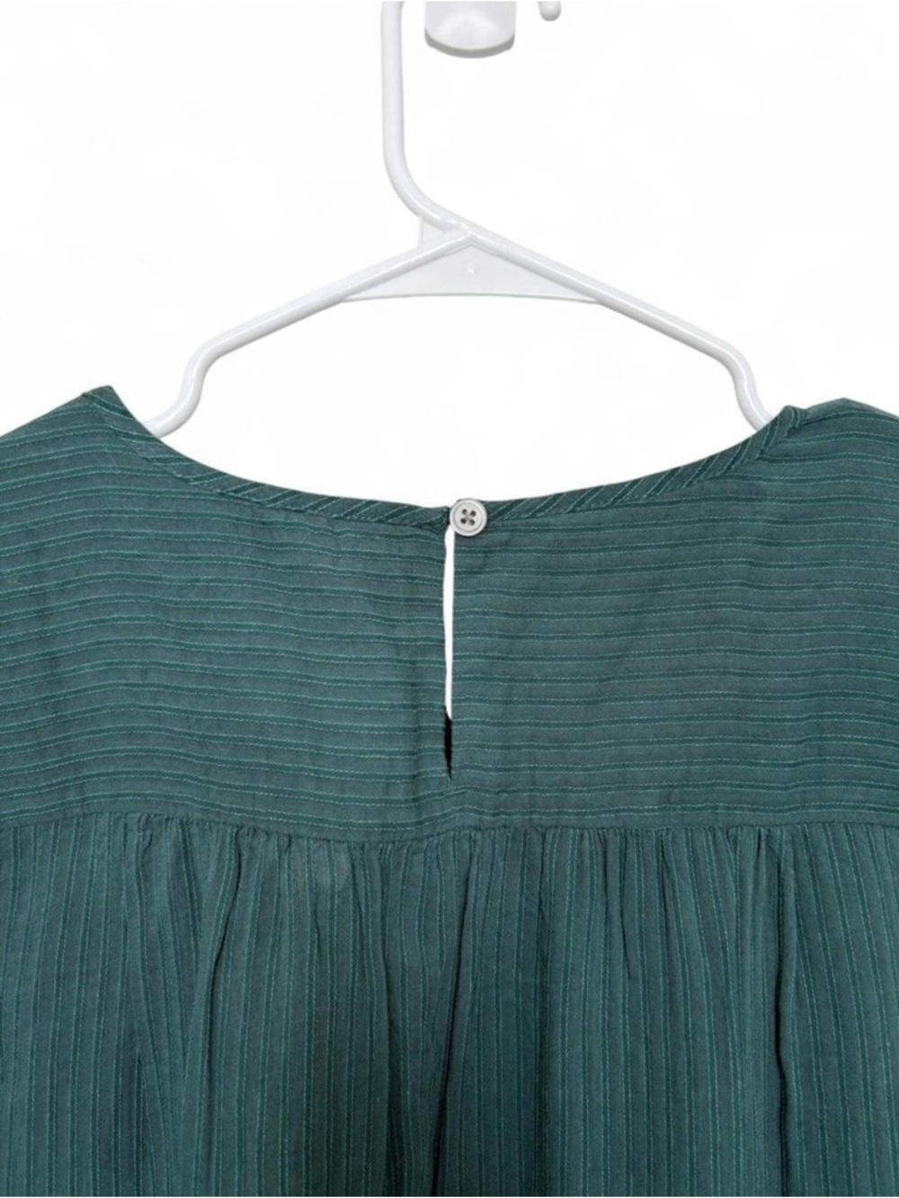 NWT LOFT Long Sleeve Striped Lace Embroidered Top Large Relaxed Lightweight - Picture 7 of 9
